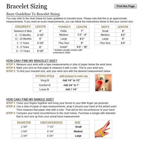 tiffany bracelet size guide.